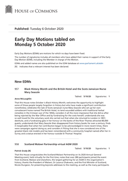 View Early Day Motions PDF File 0.12 MB