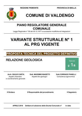 G1a Relazione Geologica