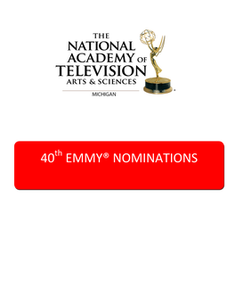 40 Emmy® Nominations