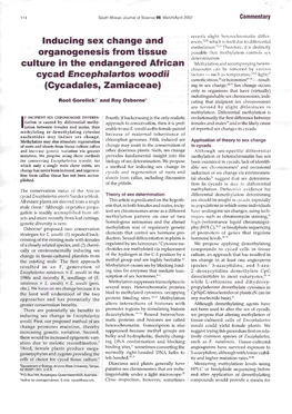 Inducing Sex Change and Organogenesis from Tissue Culture