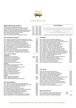 “Cellar Book”…. White Wine List