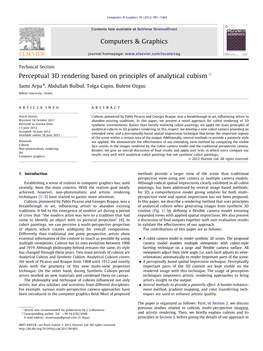 Perceptual 3D Rendering Based on Principles of Analytical Cubism$