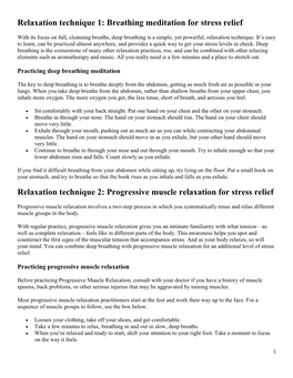 Breathing Meditation for Stress Relief Relaxation Technique 2