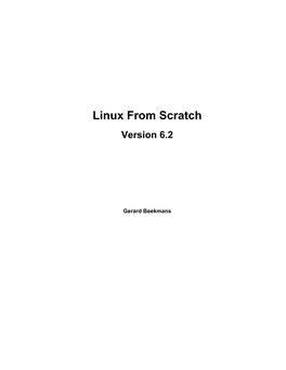 Linux from Scratch Version 6.2