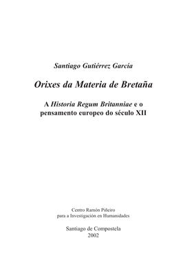 Orixes Da Materia De Bretaña