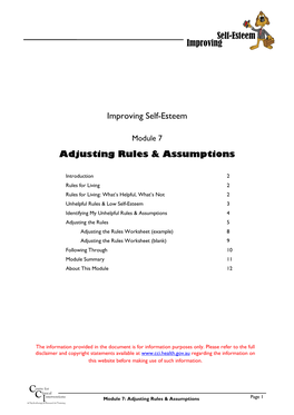 Module 7: Adjusting Rules & Assumptions