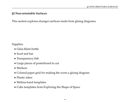 2 Non-Orientable Surfaces §