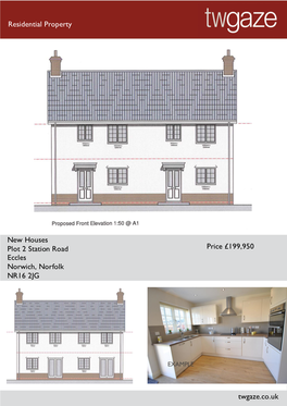 Residential Property New Houses Plot 2 Station Road Eccles Norwich