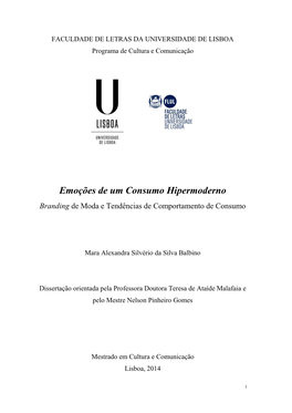 Emoções De Um Consumo Hipermoderno Branding De Moda E Tendências De Comportamento De Consumo