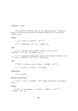 UNITS This Appendix Explains Some of the Abbreviations1•2 Used For