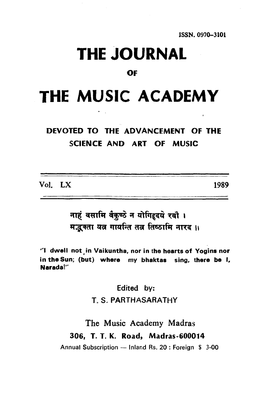 The Journal the Music Academy