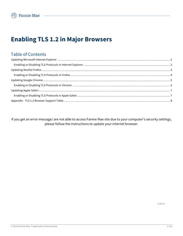 Enabling TLS 1.2 in Major Browsers