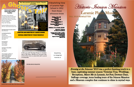 Historic Ivinson Mansion Historic Ivinson Mansion Laramie Plains Museum from Those Newsletter