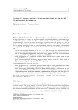 FPT Algorithms and Kernelization?