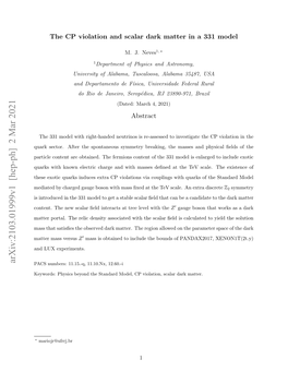 The CP Violation and Scalar Dark Matter in a 331 Model