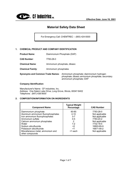 Material Safety Data Sheet