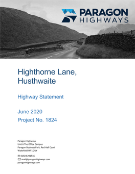 Highthorne Lane, Husthwaite