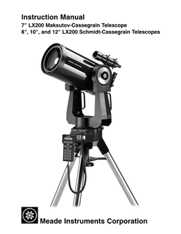 Instruction Manual Meade Instruments Corporation