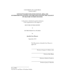 New Battlegrounds Over Science, Risk, and Environmental Justice: Factors Influencing the Cleanup of Military Superfund Sites