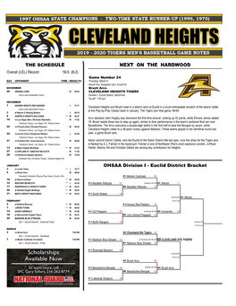 2019-2020 Cleveland Heights Tigers