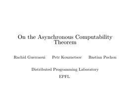 On the Asynchronous Computability Theorem