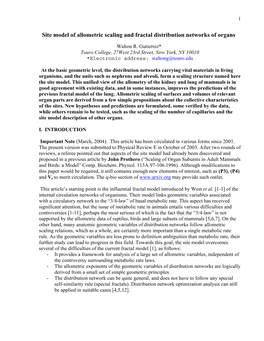 A Geometric Model of Allometric Scaling