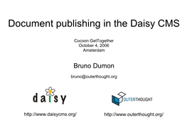 Document Publishing in the Daisy CMS