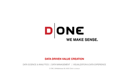 Data Driven Value Creation