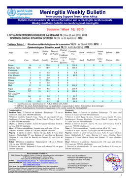 Meningitis Weekly Bulletin