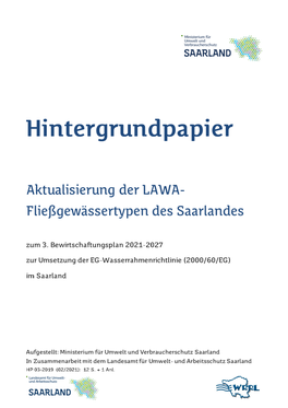 Aktualisierung Der LAWA-Fließgewässertypen Im Saarland