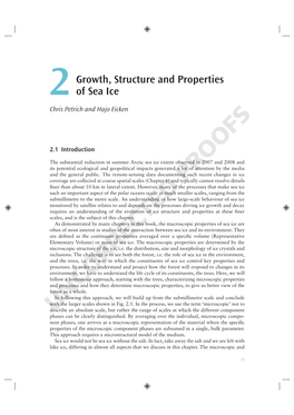 2Growth, Structure and Properties of Sea