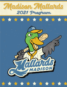 Madison Mallards 2021 Program Table of Contents