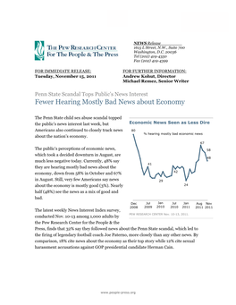 Fewer Hearing Mostly Bad News About Economy