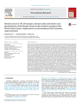 Detrital Zircon U–Pb, Hf Isotopes, Detrital Rutile and Whole-Rock