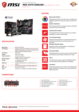 MSI MEG X570 GODLIKE Datasheet