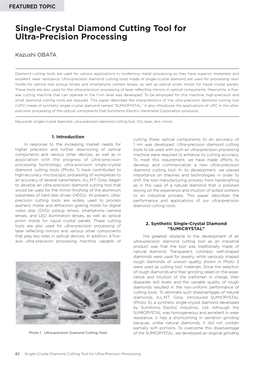 Single-Crystal Diamond Cutting Tool for Ultra-Precision Processing