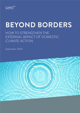 Beyond Borders How to Strengthen the External Impact of Domestic Climate Action