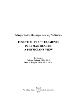 Essential Trace Elements in Human Health: a Physician's View
