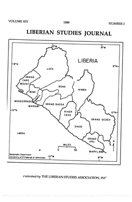 Liberian Studies Journal