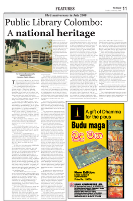 Public Library Colombo: a National Heritage
