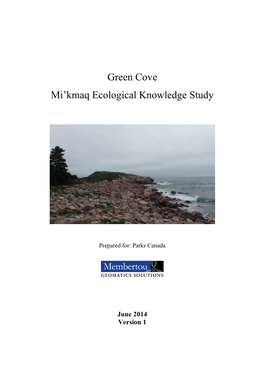 Green Cove Mi'kmaq Ecological Knowledge Study