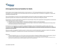 Anticoagulation Reversal Guideline for Adults