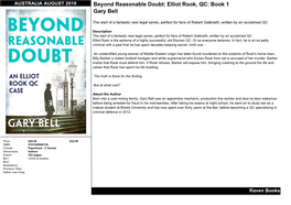 Beyond Reasonable Doubt: Elliot Rook, QC: Book 1 Gary Bell