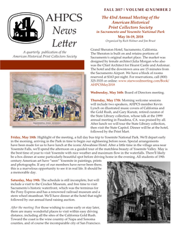 AHPCS News Letter