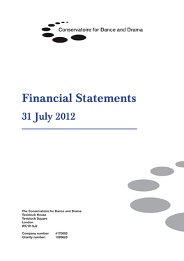 Financial Statements 31 July 2012