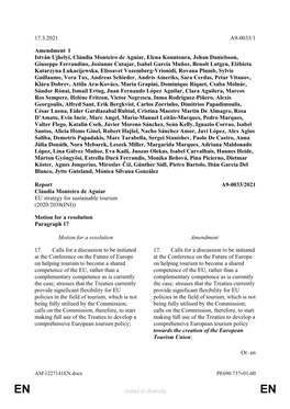 17.3.2021 A9-0033/1 Amendment 1 István Ujhelyi, Cláudia Monteiro De