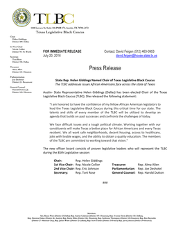 Press Release District 131- Houston