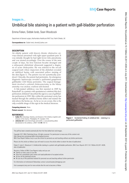 Umbilical Bile Staining in a Patient with Gall-Bladder Perforation