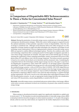 Is There a Niche for Concentrated Solar Power?