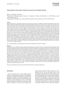 Syntaxonomical Revision of Quercetalia Pubescenti-Petraeae in the Italian Peninsula